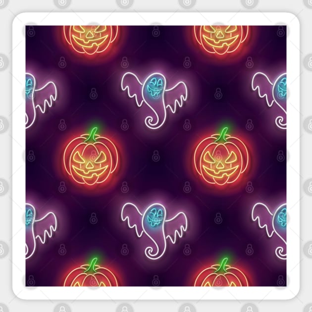 Neon Halloween design Sticker by lissantee